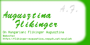 augusztina flikinger business card